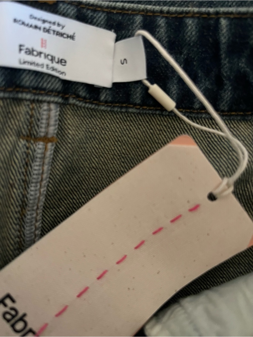 NWT- FABRIQUE Mia Two Tone Panel Jeans Denim - Picture 15 of 15